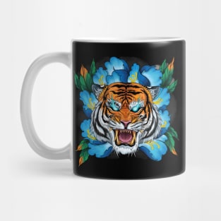 Japanese Tattoo Peony Tiger Mug